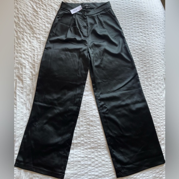 NWT draped satin tailored trouser- Nasty Gal - Picture 2 of 3